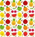 Cute happy smiling funny raw fruit Royalty Free Stock Photo