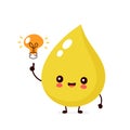 Cute happy smiling urine drop