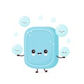 Cute happy soap juggle foam bubble