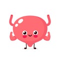 Cute healthy strong smiling happy bladder