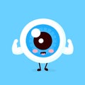 Cute healthy strong smiling happy eyeball