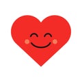 Cute heart emoji. Smiling face icon