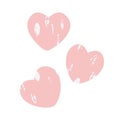 Cute heart illustration. Modern decoration elemet for Valentane day and wedding