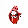 Cute heartillustration white background