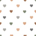 Cute heart patches seamless pattern, pastel palette. Valentine background