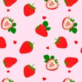 Cute Heart Strawberry Pattern