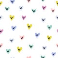 Cute hearts seamless pattern. Love print for fabric and textile