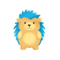 Cute Hedgehog With Blue Spines