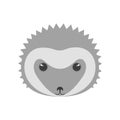 Cute hedgehog face, portrait of forest animal character with thorns Royalty Free Stock Photo