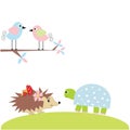 Cute hedgehog illustration vector nursery Royalty Free Stock Photo