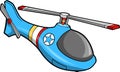 Cute Helicopter Vector Illustration