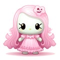 Halloween Spooky Hello Kitty. AI Generated