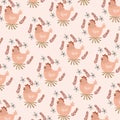 cute hen pattern