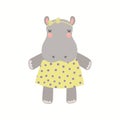 Cute hippo princess Royalty Free Stock Photo