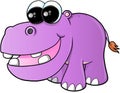 Cute hippopotamus Vector Royalty Free Stock Photo