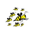 cute honey bee mascot character