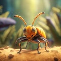 Cute Horn Beetle Animation