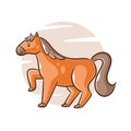 Cute horse animal cartoon design Royalty Free Stock Photo