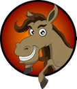 Cute horse head cartoon