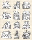 Cute house draw Royalty Free Stock Photo