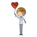 Cute husband with heart shaped pumps avatar character