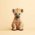 Minimalist Photography: Cute Hyena In Japanese Minimalism Style With 32k Resolution