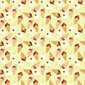 Cute ice cream cone seamless pattern . Royalty Free Stock Photo