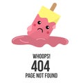 Cute Ice Lolly 404 Error Page Not Found