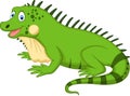 Cute iguana cartoon Royalty Free Stock Photo