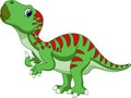 Cute iguanodon cartoon Royalty Free Stock Photo