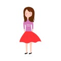 Cute Illustrated Girl with \