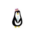 Cute illustration with penguin