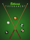 Illustration of billiards tournament