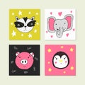 Cute illustration for card, print on clothes. Royalty Free Stock Photo