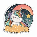 A cute chibi unicorn stickers