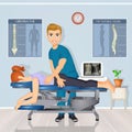 illustration of Chiropractic adjustment Royalty Free Stock Photo