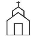 Cute illustration Church icon