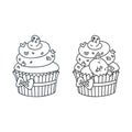 Cupcake and kitten Royalty Free Stock Photo