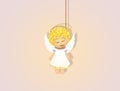 Illustration of hanged angel Royalty Free Stock Photo