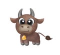 cute cartoon bull, zodiac taurus Royalty Free Stock Photo