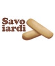 Cute illustration with isolated image of Savoiardi cookies