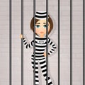 illustration of prisoner girl