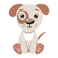 Cute illustration puppy for kids. Nursery funny dog. Character for print