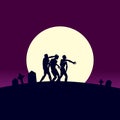 Zombie night illustration