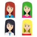 Cute illustrations of beautiful young girls Royalty Free Stock Photo