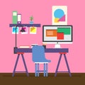 Cute Illustrator workspace