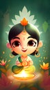 A cute Indian wallpaper about relief, superstition, astrology, strengthening luck and destiny.
