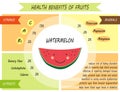 Cute infographic page of Health Benefits of fruits