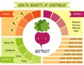 Cute infographic page of Health Benefits of vegetables