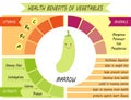 Cute infographic page of Health Benefits of vegetables